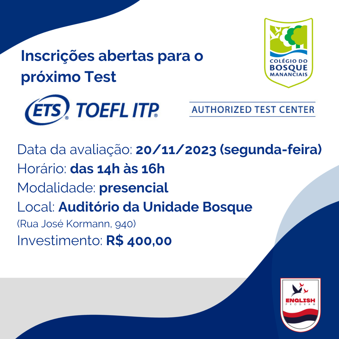 Aplicação do teste TOEFL ITP