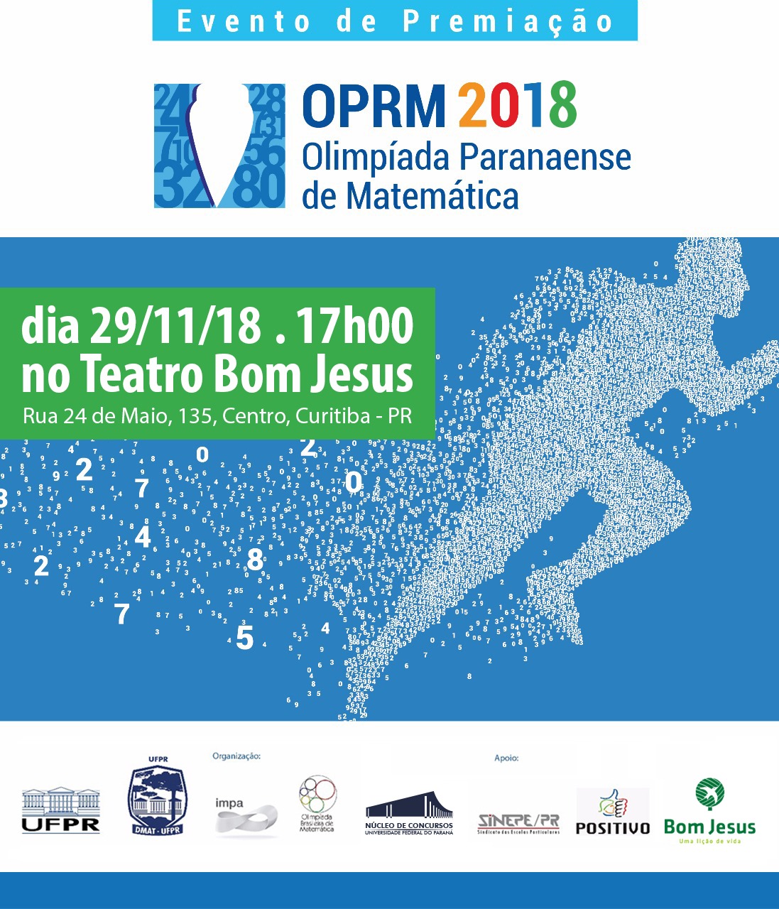 Evento de Premiação da Olimpíada Paranaense de Matemática 2018