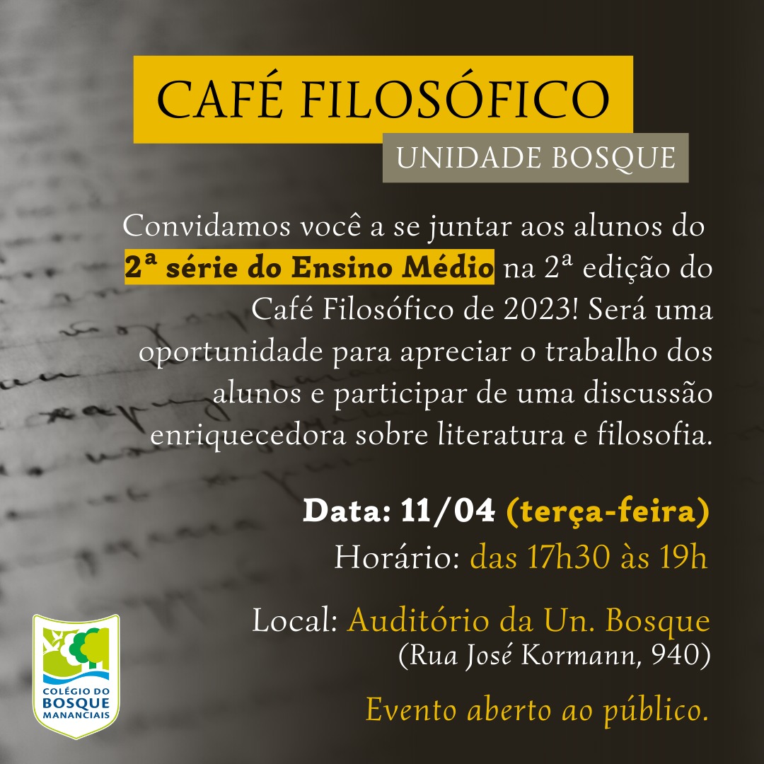 Café Filosófico com a 2ª série do Ensino Médio